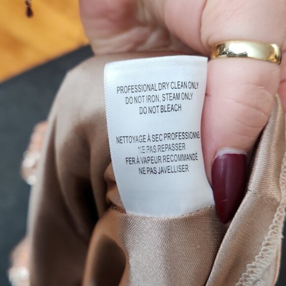 Jenny Yoo "Jules" Rose Gold Sequin Maxi Gown Sz4 - Picture 11 of 13